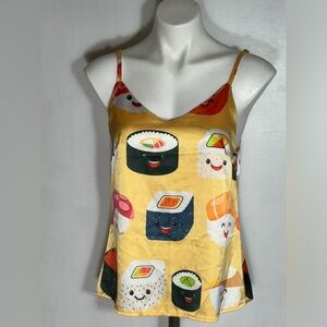 Sushi Print Camisole Satin Feel